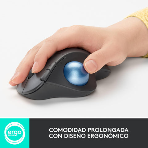 Ratón Trackball Inalámbrico por Bluetooth Logitech ERGO M575/ Hasta 2000 DPI/ Grafito