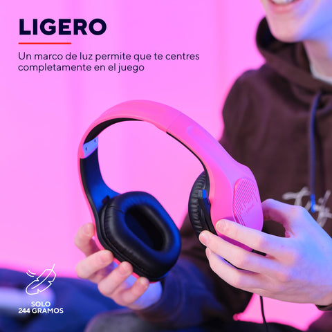 Auriculares Gaming con Micrófono Trust Gaming GXT 415 Zirox/ Jack 3.5/ Rosas