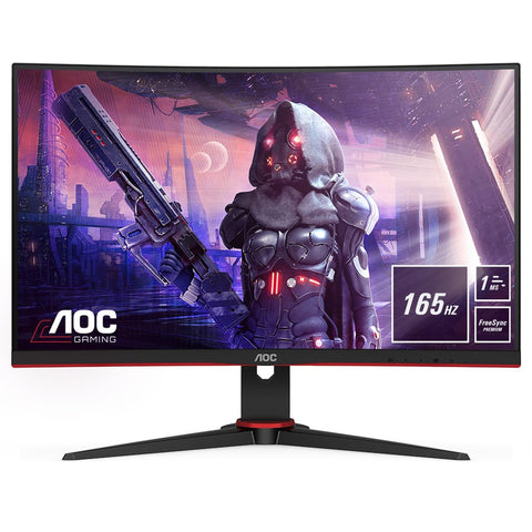 Monitor Gaming Curvo AOC C24G2AE 23.6'/ Full HD/ 1ms/ 165Hz/ VA/ Multimedia/ Negro