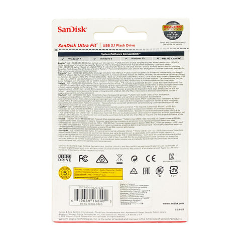 Pendrive 32GB SanDisk Ultra Fit USB 3.1