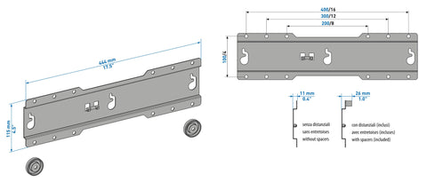 Soporte de Pared Fijo CME Meliconi ES400 para TV de 37-50'/ hasta 30kg