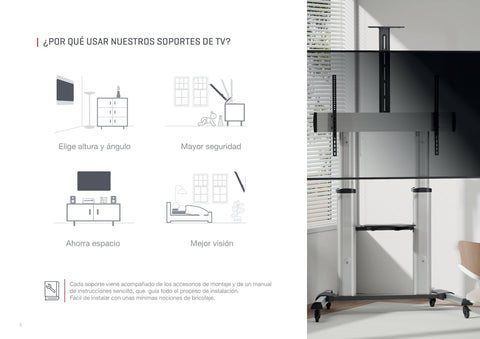 Soporte de Pared Orientable Fonestar MOV-322BA para TV de 23-55'/ hasta 20kg