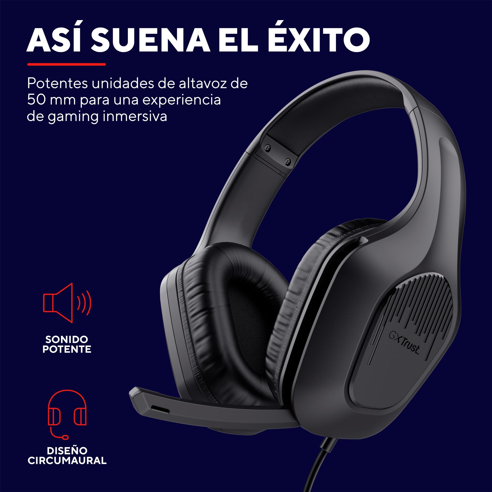 Auriculares Gaming con Micrófono Trust Gaming GXT 415 Zirox/ Jack 3.5/ Negros