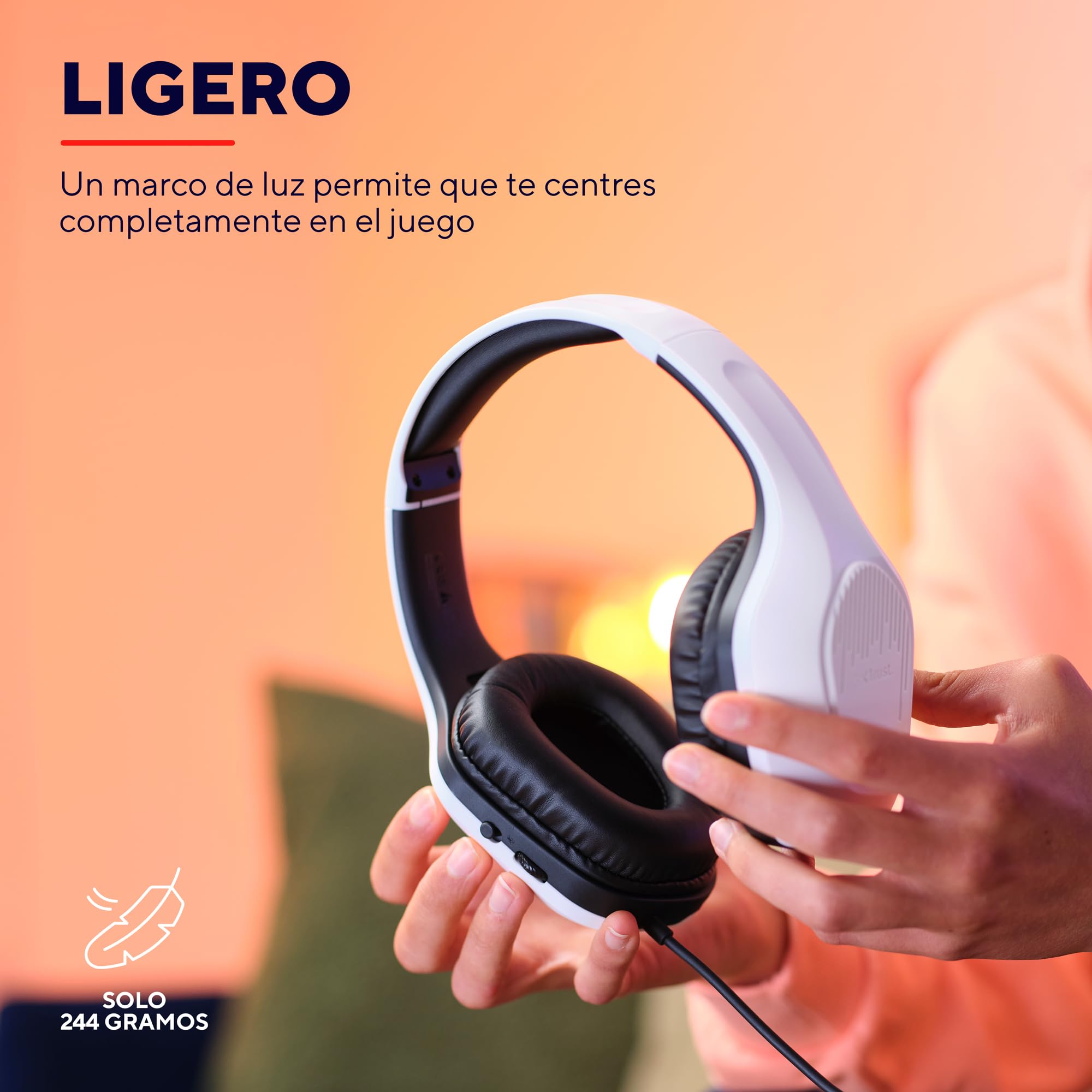 Auriculares Gaming con Micrófono Trust Gaming GXT 415 Zirox PS5/ Jack 3.5/ Blancos