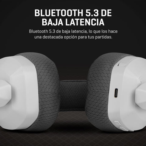 Auriculares Gaming Inalámbricos con Micrófono Krom Kanji/ Bluetooth/ USB 2.0/ Blancos