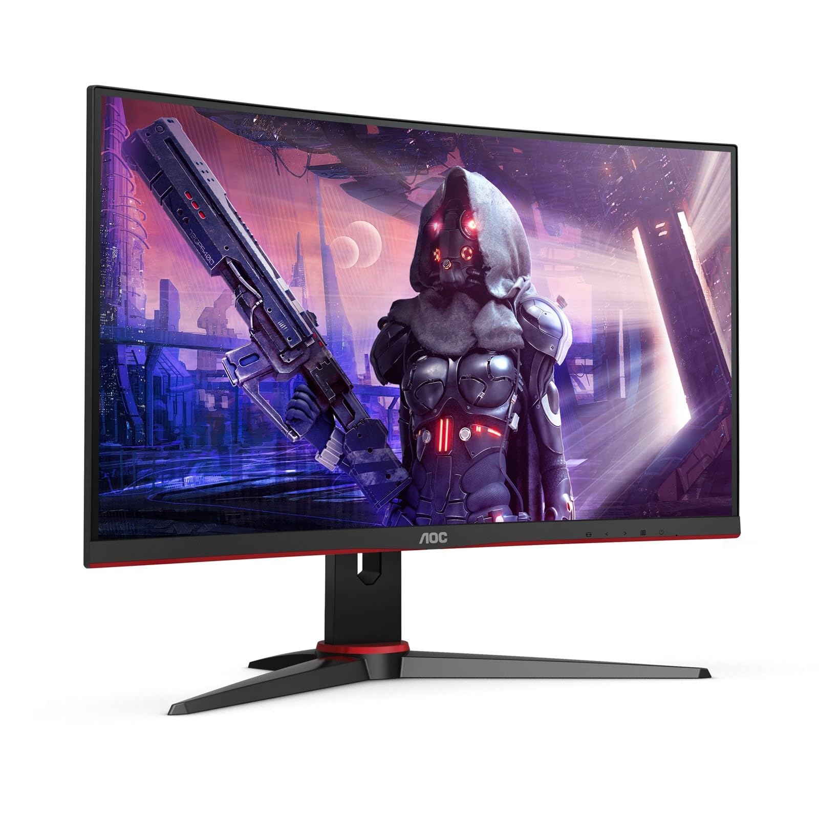 Monitor Gaming Curvo AOC C24G2AE 23.6'/ Full HD/ 1ms/ 165Hz/ VA/ Multimedia/ Negro