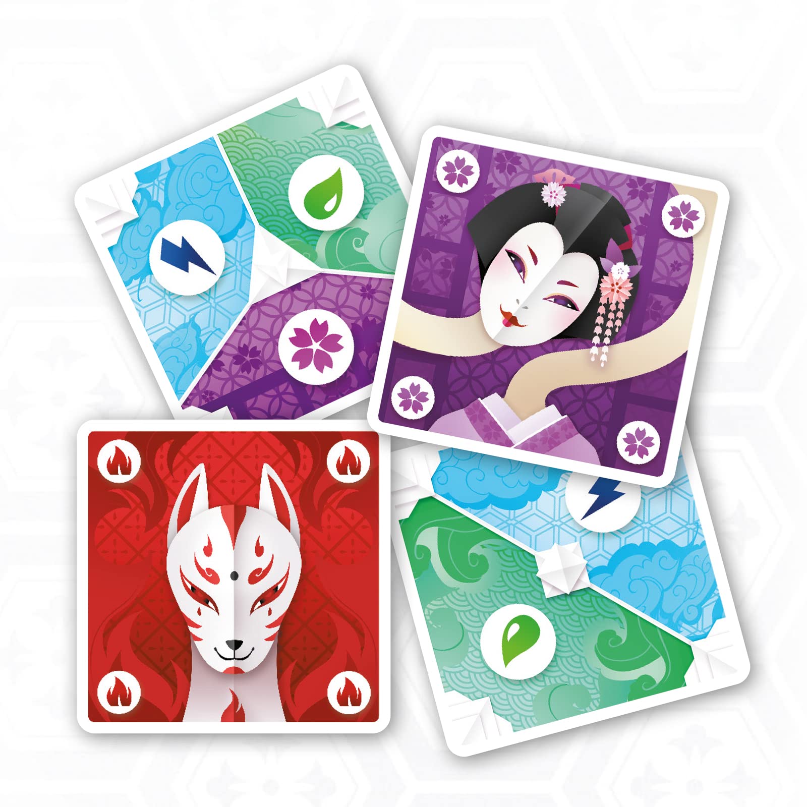 SD GAMES - Juego de Cartas Yokai - Juego Cooperativo de Ambientación Japonesa - 12x12x4cm