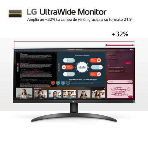 Monitor Profesional Ultrapanorámico LG 29WP500-B 29'/ WFHD/ Negro