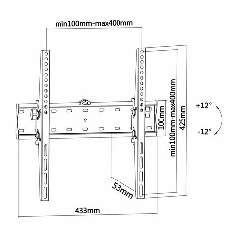 Soporte de Pared Inclinable Aisens WT55T-015 para TV de 32-55'/ hasta 40kg