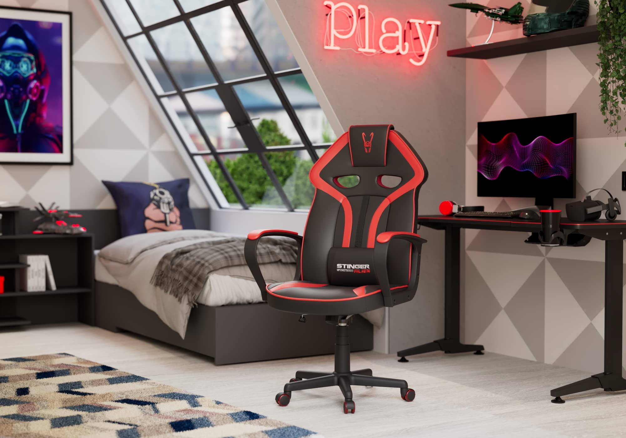 Silla Gaming Woxter Stinger Station Alien/ Roja