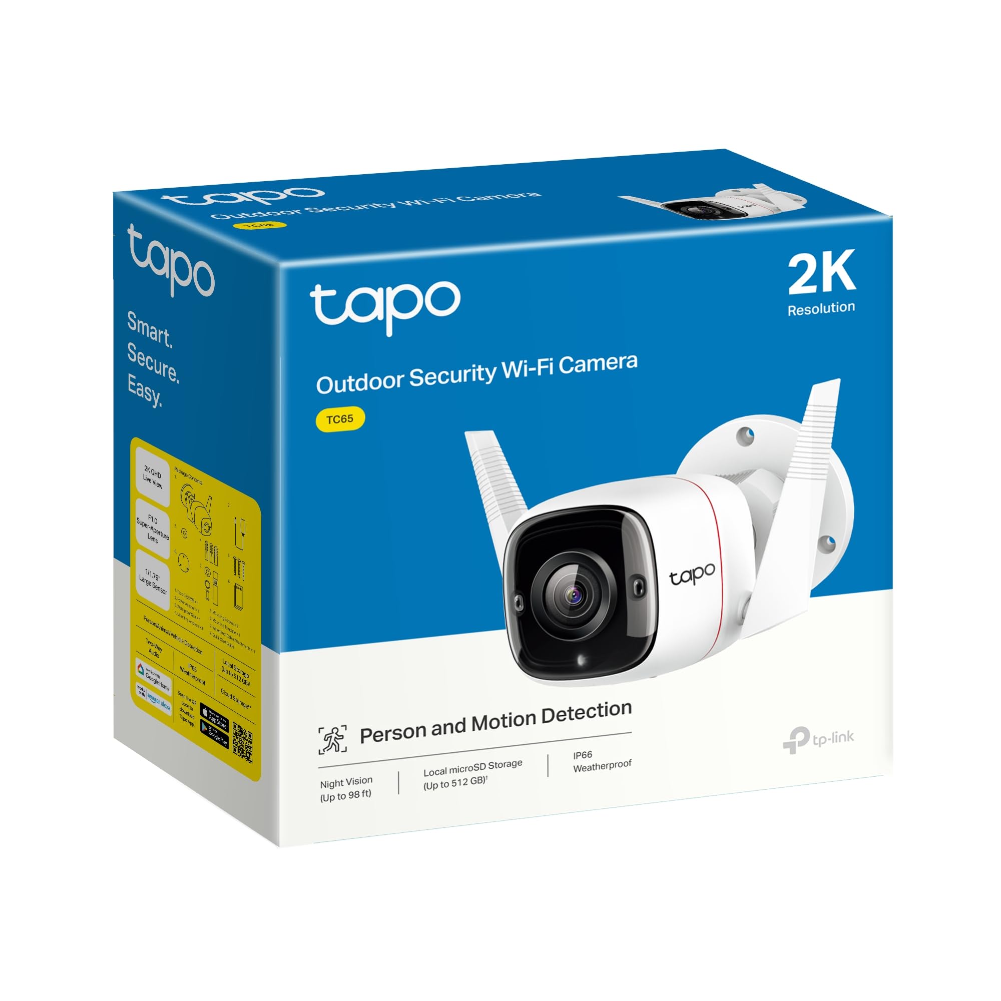 Cámara de Videovigilancia TP-Link Tapo TC65/ Visión Nocturna/ Control desde APP