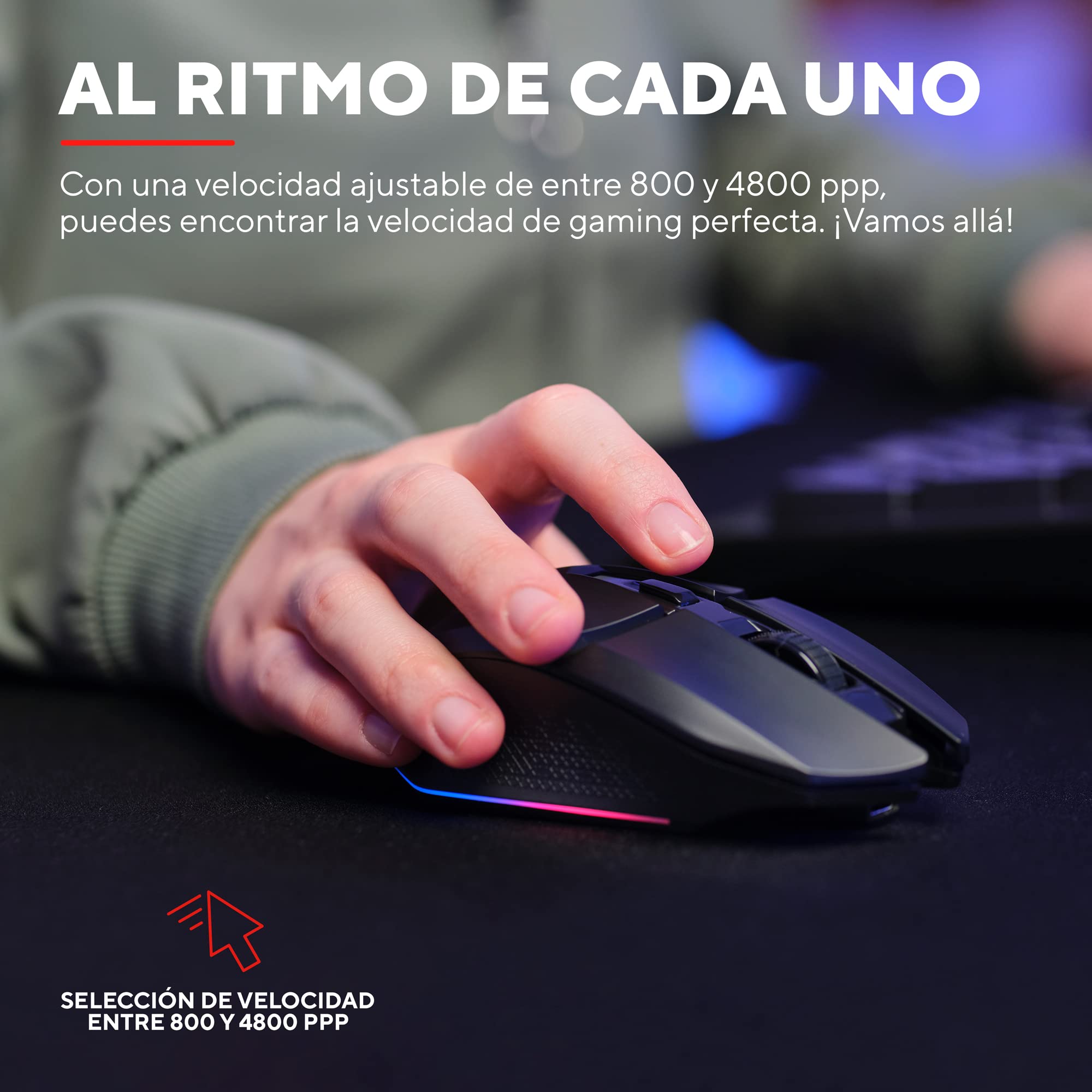 Ratón Gaming Inalámbrico Trust Gaming GXT 110 Felox/ Batería recargable/ Hasta 4800 DPI