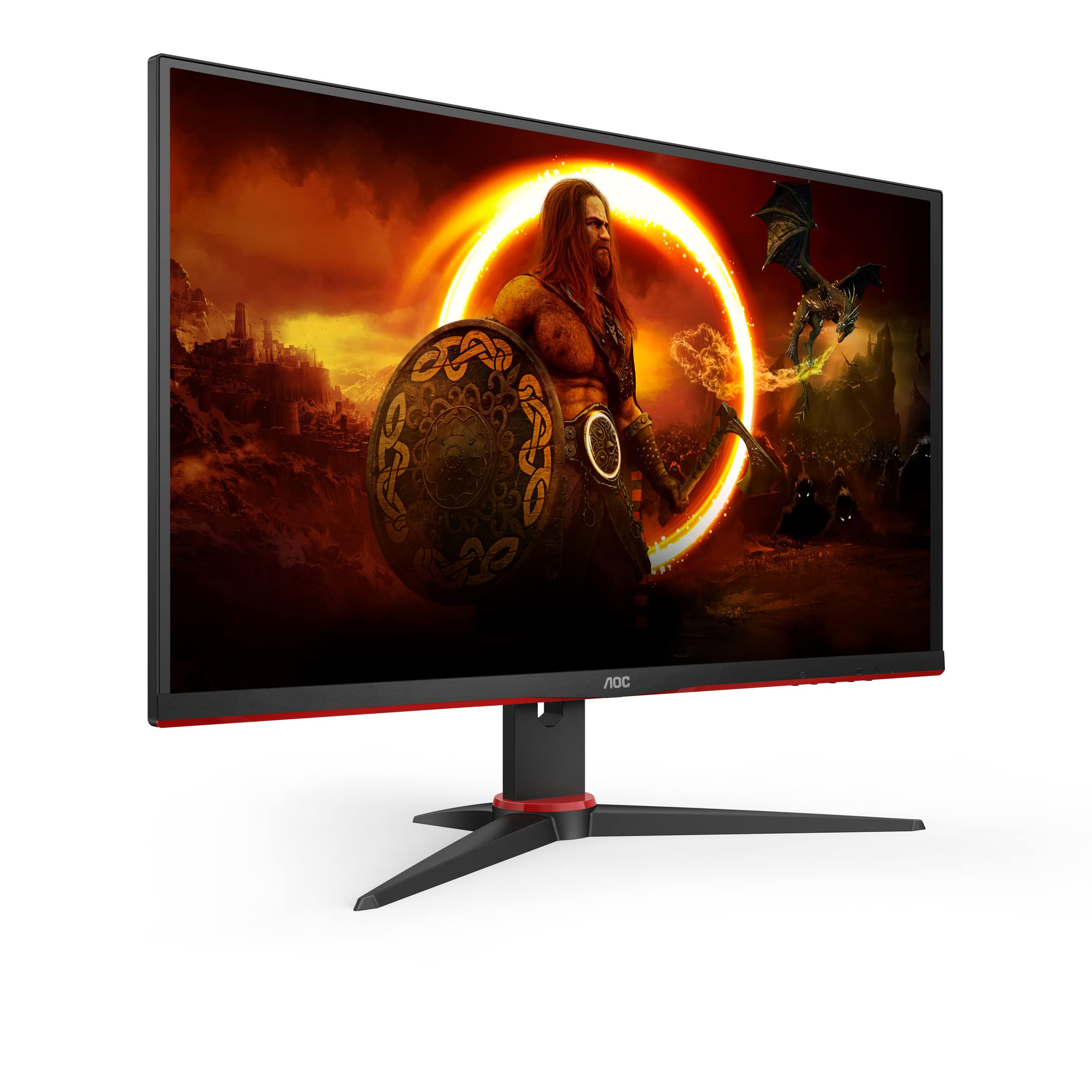 Monitor Gaming AOC Q27G2E/BK 27'/ QHD/ 1ms/ 144Hz/ VA/ Negro y Rojo