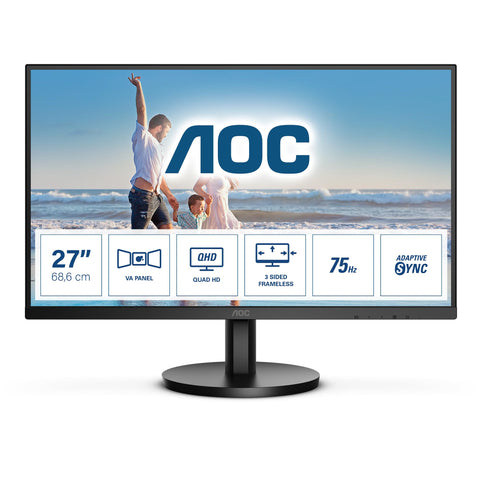 Monitor Profesional AOC Q27B3MA 27'/ QHD/ Multimedia/ Negro