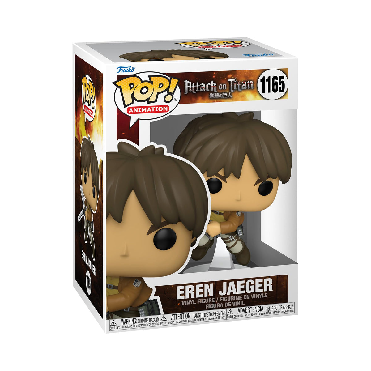 Funko Pop! Animation: Attack On Titan - Eren Jaeger Yeager - Figura de Vinilo Coleccionable - Idea de Regalo- Mercancia Oficial - Juguetes para Niños y Adultos - Anime Fans