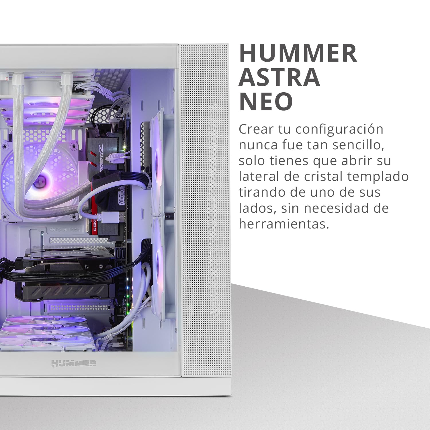 Caja Gaming Semitorre Nox Hummer Astra Neo/ Blanca