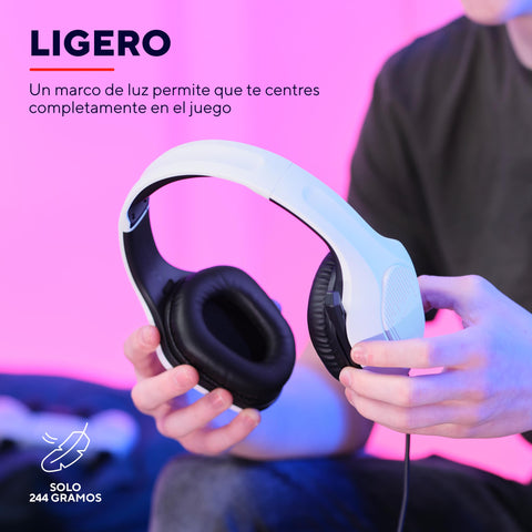 Auriculares Gaming con Micrófono Trust Gaming GXT 415 Zirox/ Jack 3.5/ Blancos