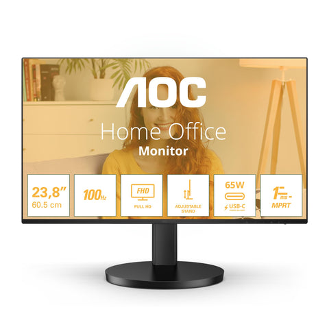 Monitor Profesional AOC 27B3CF2 27'/ Full HD/ Multimedia/ Regulable en altura/ Negro