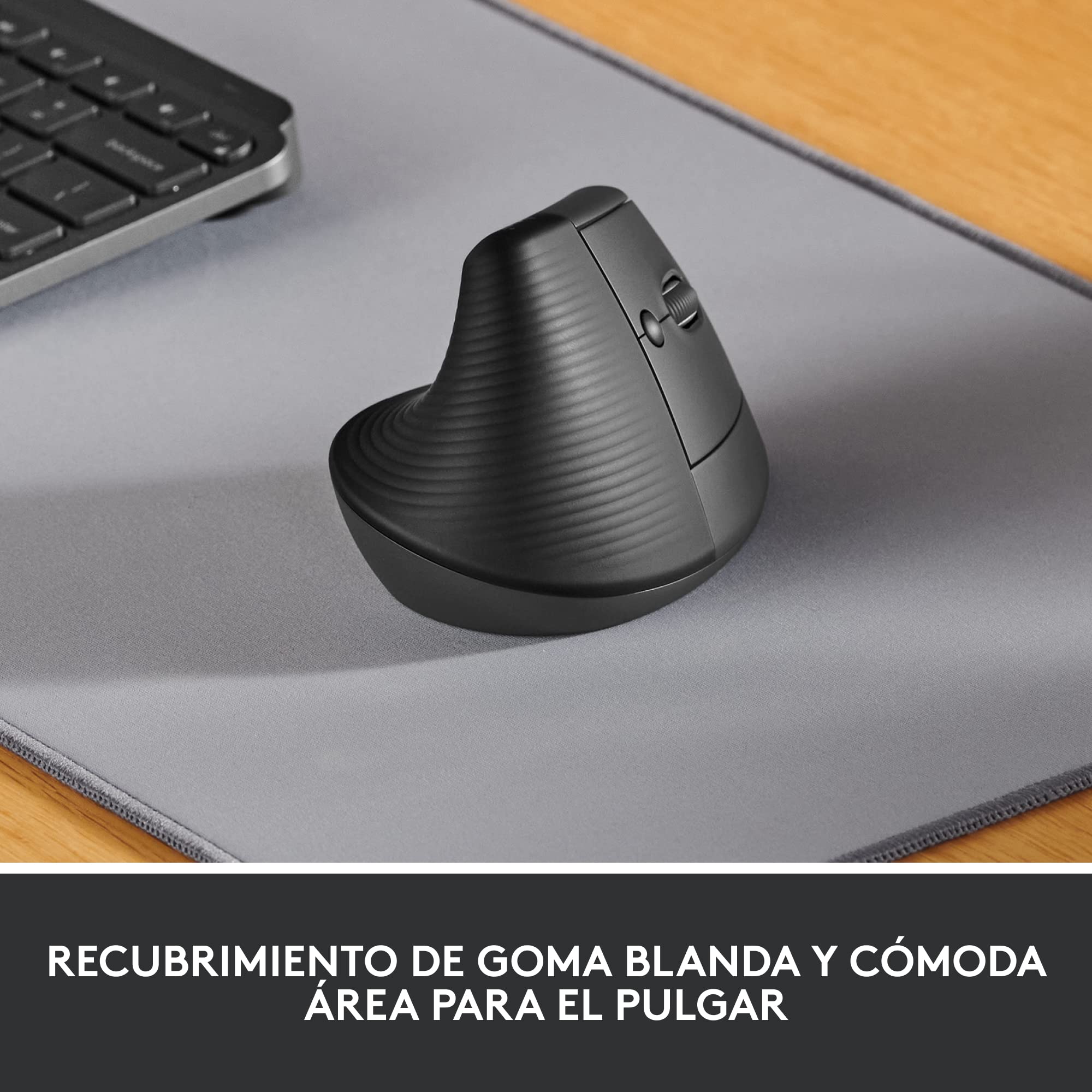 Ratón Ergonómico Inalámbrico por Bluetooth/ 2.4GHz Logitech Lift Vertical Ergonomic Mouse/ Hasta 4000 DPI/ Grafito