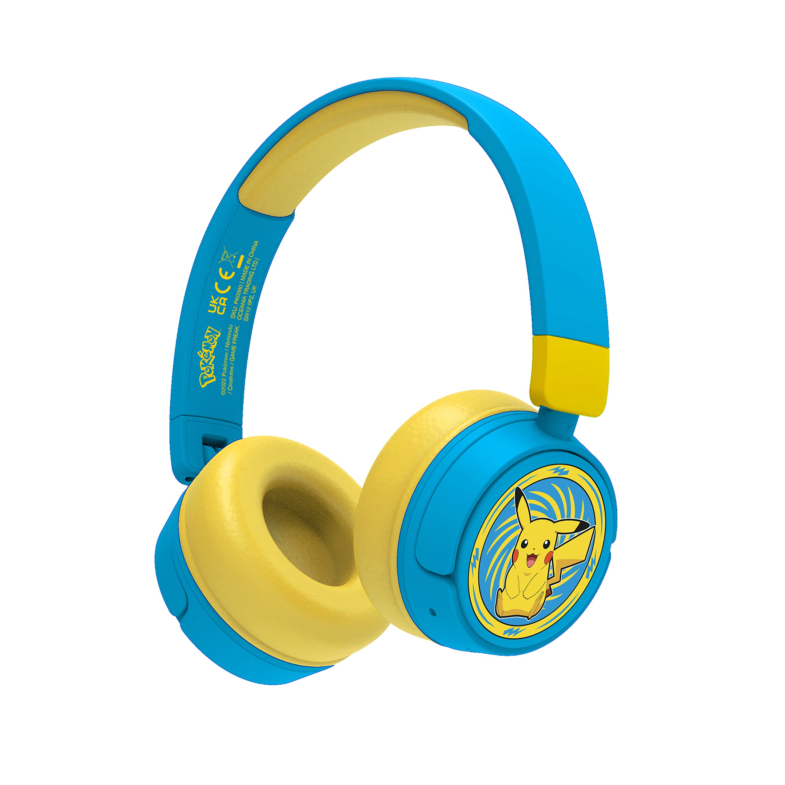 OTL Technologies Auriculares Infantiles INALÁMBRICOS Pokemon Pikachu Bluetooth Plegables