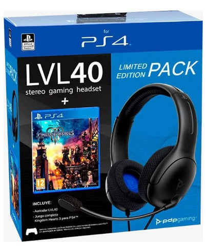 PDP Gaming - Auriculares Con Cable LVL40 Con Licencia Oficial PS4 + Juego Kingdom Hearts III (PlayStation 4)