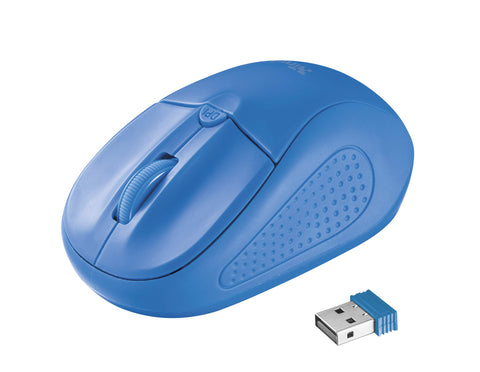 Trust Primo Mouse Óptico Inalámbrico, Mouse para Portátil, Receptor USB Almacenable, 1000-1600 dpi, para Usuarios Diestros Y Zurdos, Mouse Inalámbrico para PC, Computadora Portátil, Mac - Negro