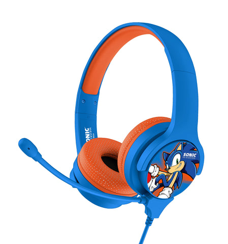 OTL Technologies SH0907 Sonic The Hedgehog - Auriculares interactivos con Cable para Estudio con micrófono Desmontable