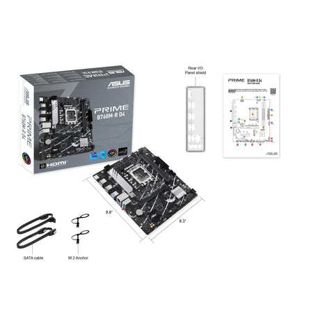 Placa Base Asus PRIME B760M-R D4 Socket 1700/ Micro ATX