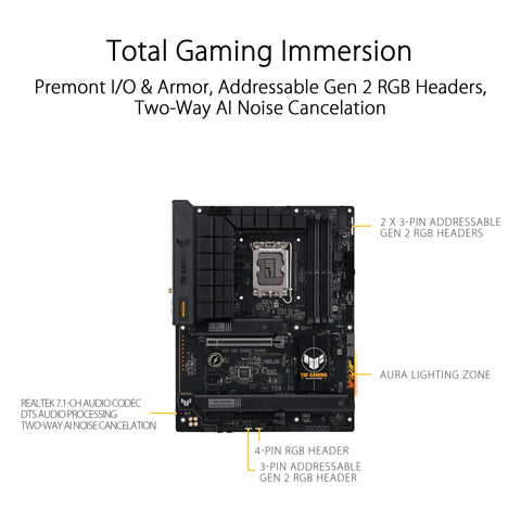 Placa Base Asus TUF GAMING B760-PLUS (WI-FI) D4 Socket 1700