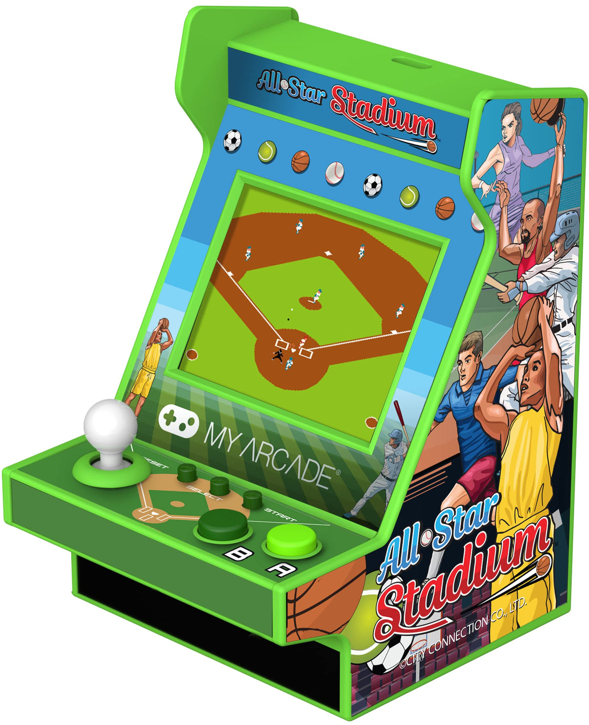 MY ARCADE Nano Player All-Star Stadium Mini Cabina Retro, 207 Juegos en 1