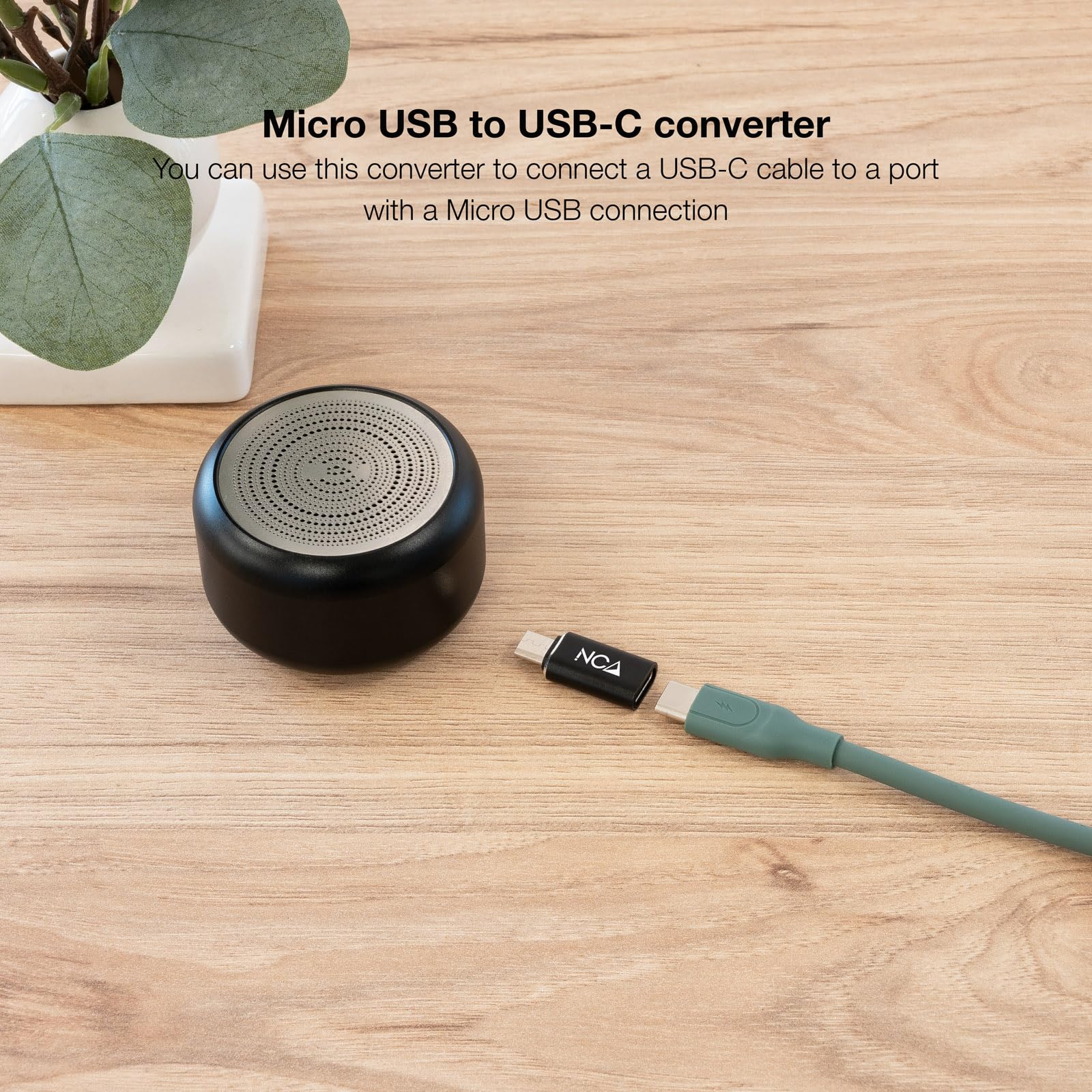 Adaptador Nanocable 10.02.0014/ MicroUSB Macho - USB Tipo-C Hembra