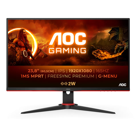 Monitor Gaming AOC 24G2SPAE/BK 23.8'/ Full HD/ 1ms/ 165Hz/ IPS/ Multimedia/ Negro