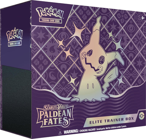 Pokémon TCG: Scarlet & Violet-Paldean Fates Elite Trainer Box (9 Boosters, 1 Full-Art Foil Promo Card & Accesorios)