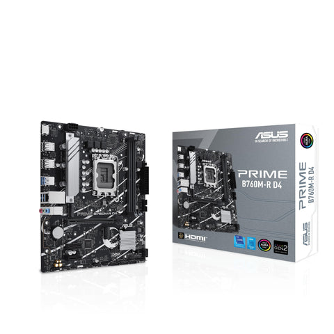 Placa Base Asus PRIME B760M-R D4 Socket 1700/ Micro ATX