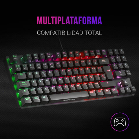 Teclado Gaming Mecánico Mars Gaming MKREVOPRORES/ Switch Rojo