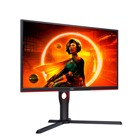 Monitor Gaming AOC 25G3ZM/BK 24.5'/ Full HD/ 0.5ms/ 240Hz/ VA/ Regulable en altura/ Negro y Rojo