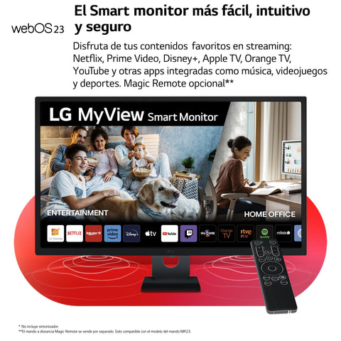 Smart Monitor LG MyView 32SR50F-B 31.5'/ Full HD/ Smart TV/ Multimedia/ Negro