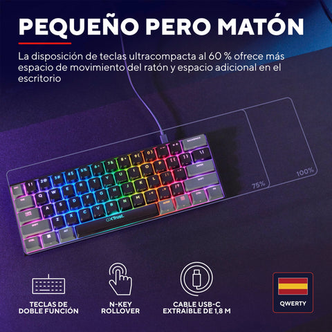 Teclado Gaming Mecánico Trust Gaming GXT 867 Acira