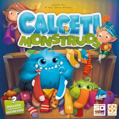 SD GAMES CALCETIMONSTRUOS - Juego de Mesa Infantil para Mayores 6 Años, Juego de Habilidad 1 a 4 Jugadores