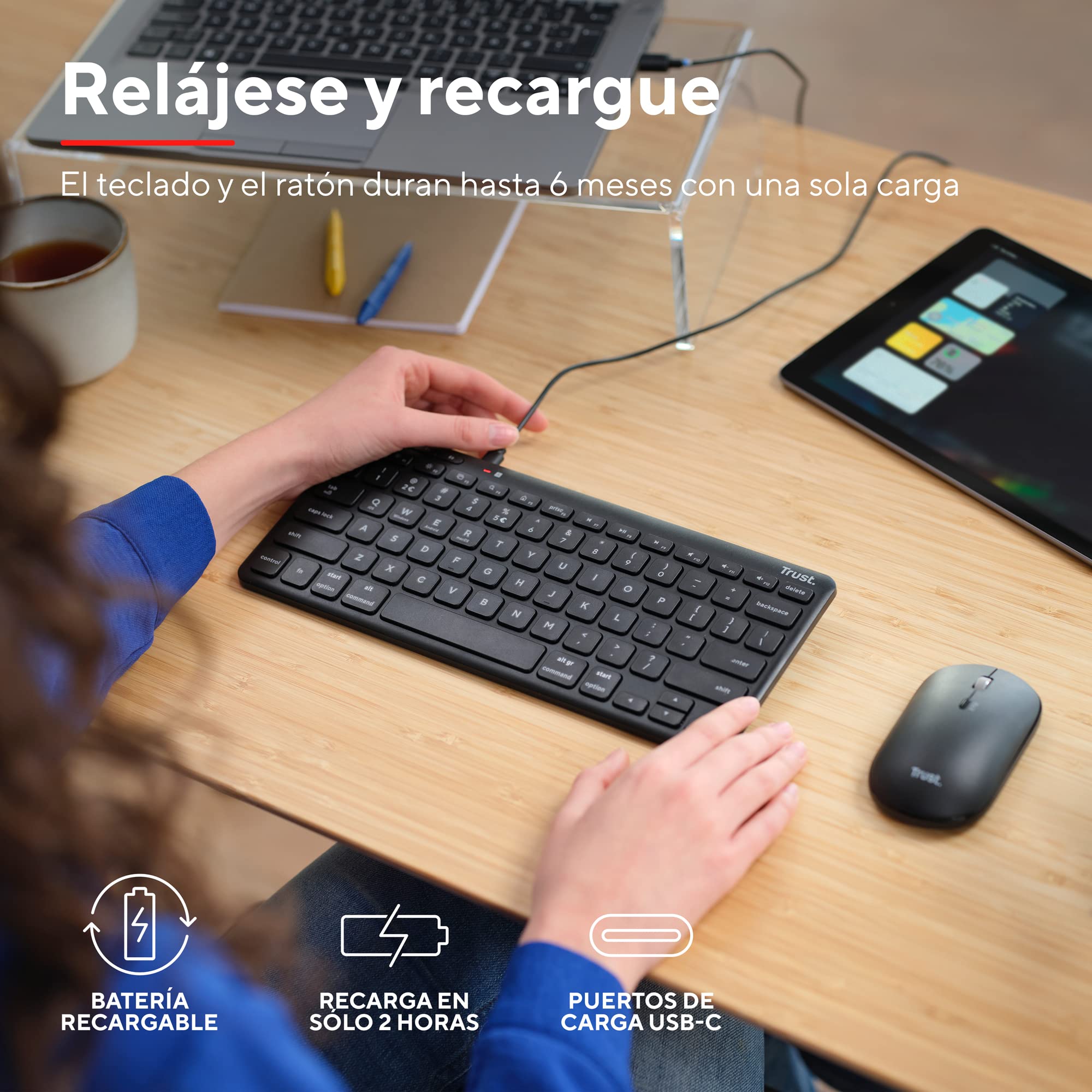 Teclado y Ratón Inalámbricos Trust Lyra