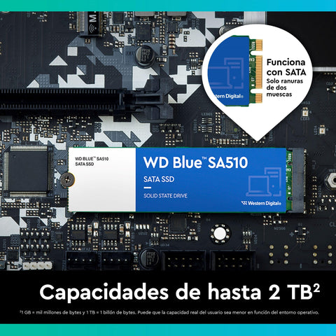 Disco SSD Western Digital WD Blue SA510 500GB/ M.2 2280