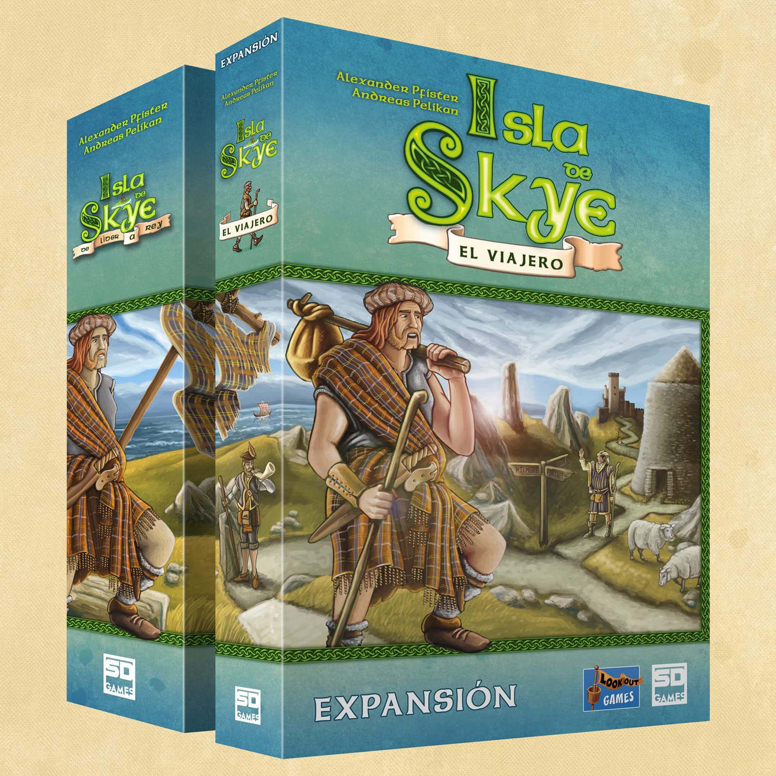 SD GAMES - Isla de Skye: El Viajero - Juego de Estrategia en Escocia - Subastas y Losetas - Papel - 19X27X4cm