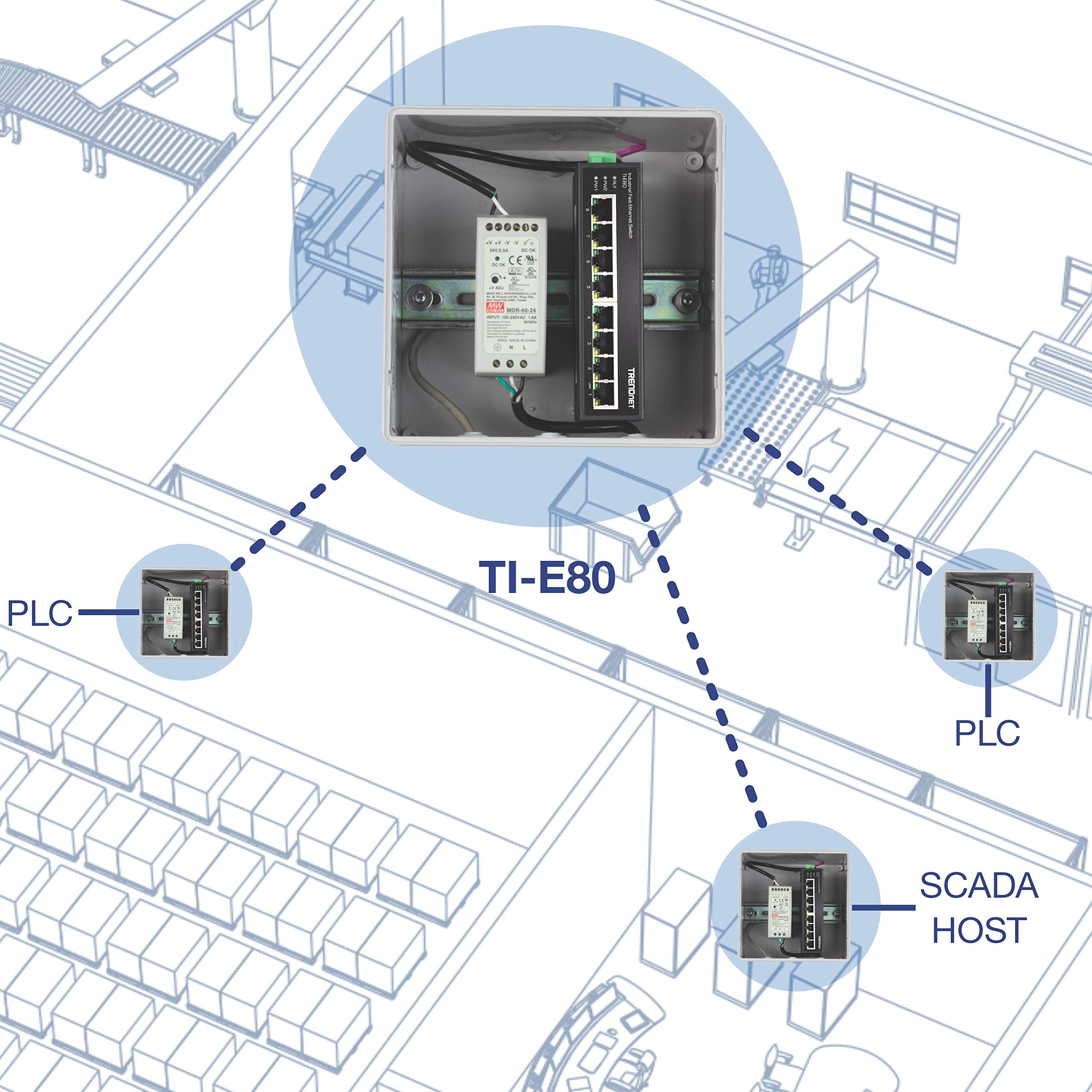 Switch TRENDnet TI-E80 8 Puertos/ RJ-45 Gigabit 10/100