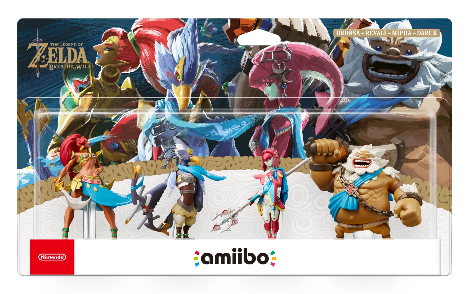 Nintendo - Pack de 4 Figurinas Amiibo Daruk, Mipha, Revali, Urbosa, Serie Zelda