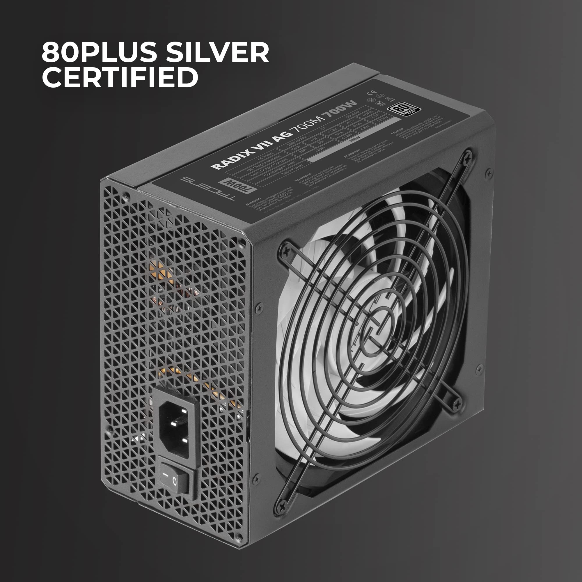 Fuente de Alimentación Tacens Radix VII AG 700M/ 700W/ Ventilador 14cm/ 80 Plus Silver