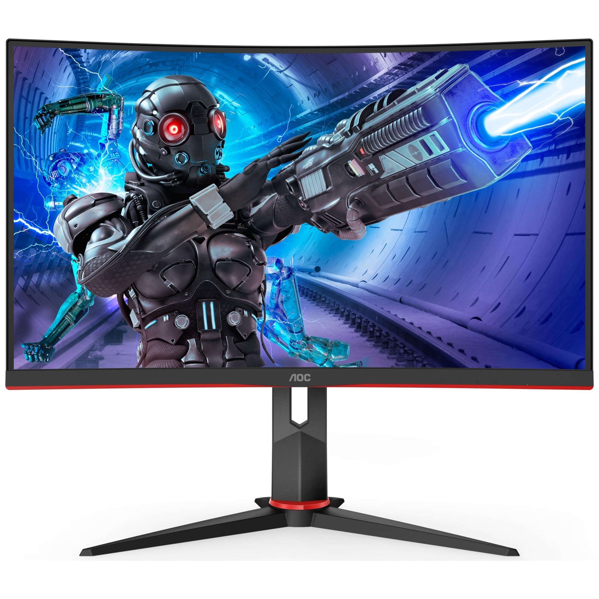 Monitor Gaming Curvo AOC C27G2ZE/BK 27'/ Full HD/ 1ms/ 240Hz/ VA/ Negro y Rojo