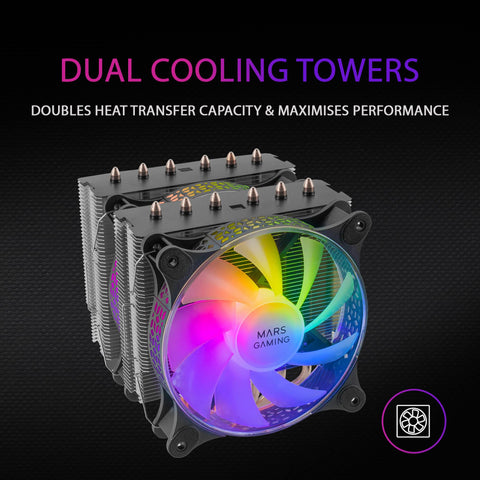 Ventilador con Disipador Mars Gaming MCPU-XT/ 12cm