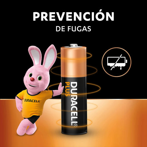 Pack de 8 Pilas AA Duracell Plus Extra Life LR6-MN1500AA8/ 1.5V/ Alcalinas