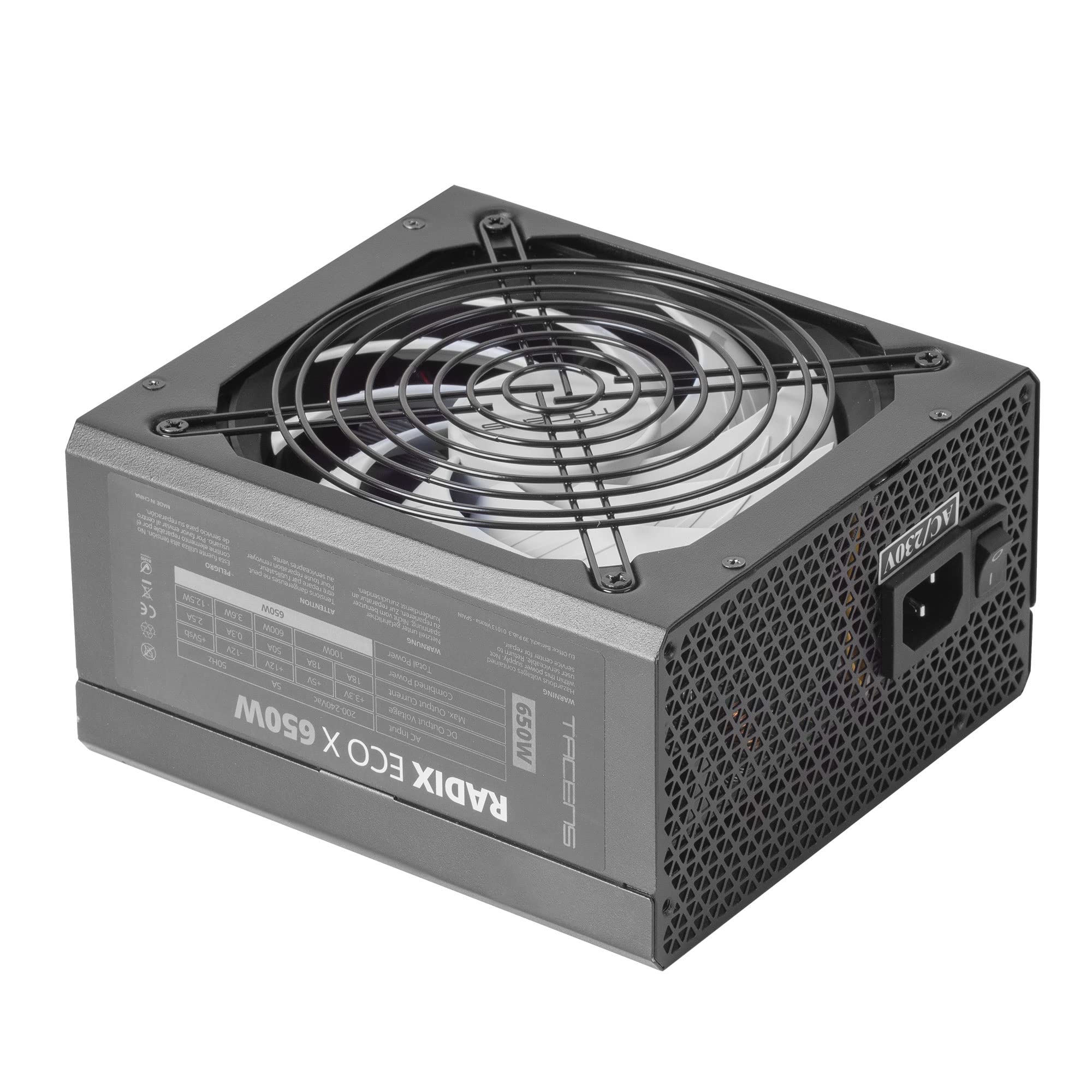 Fuente de Alimentación Tacens Radix Eco X 650/ 650W/ Ventilador 14cm