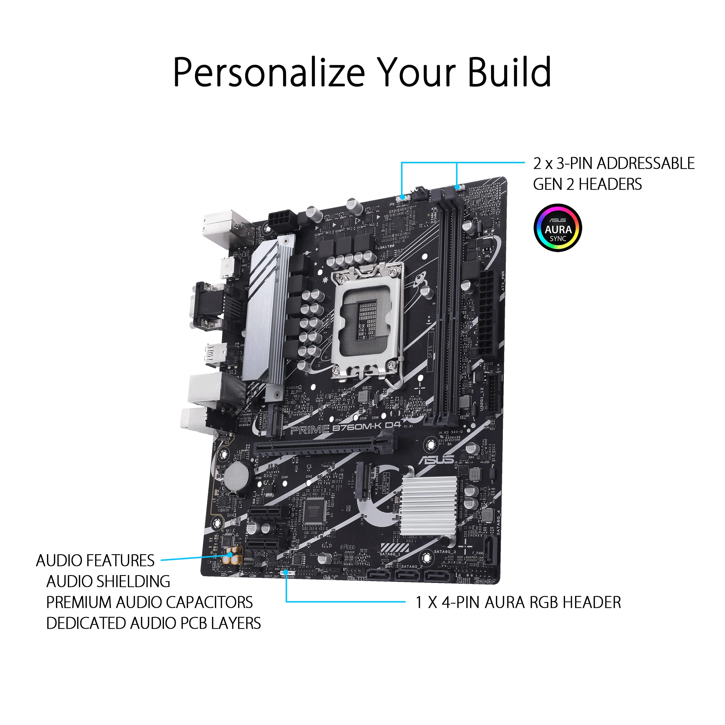 Placa Base Asus PRIME B760M-K D4 Socket 1700/ Micro ATX